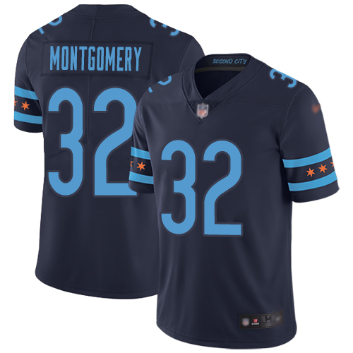 Chicago Bears Limited Navy Blue Men David Montgomery Jersey NFL Football #32 City Edition->chicago bears->NFL Jersey